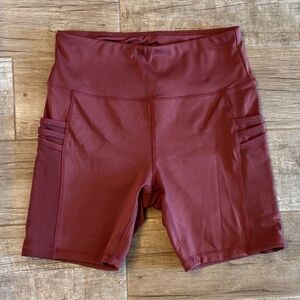 Ebb & Flow Women’s High Waisted Biker Work Out Shorts